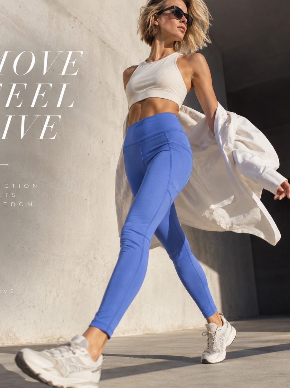 NWT Supply Active All Day 7/8 Pocket Leggings XS Blue Twilight Sky